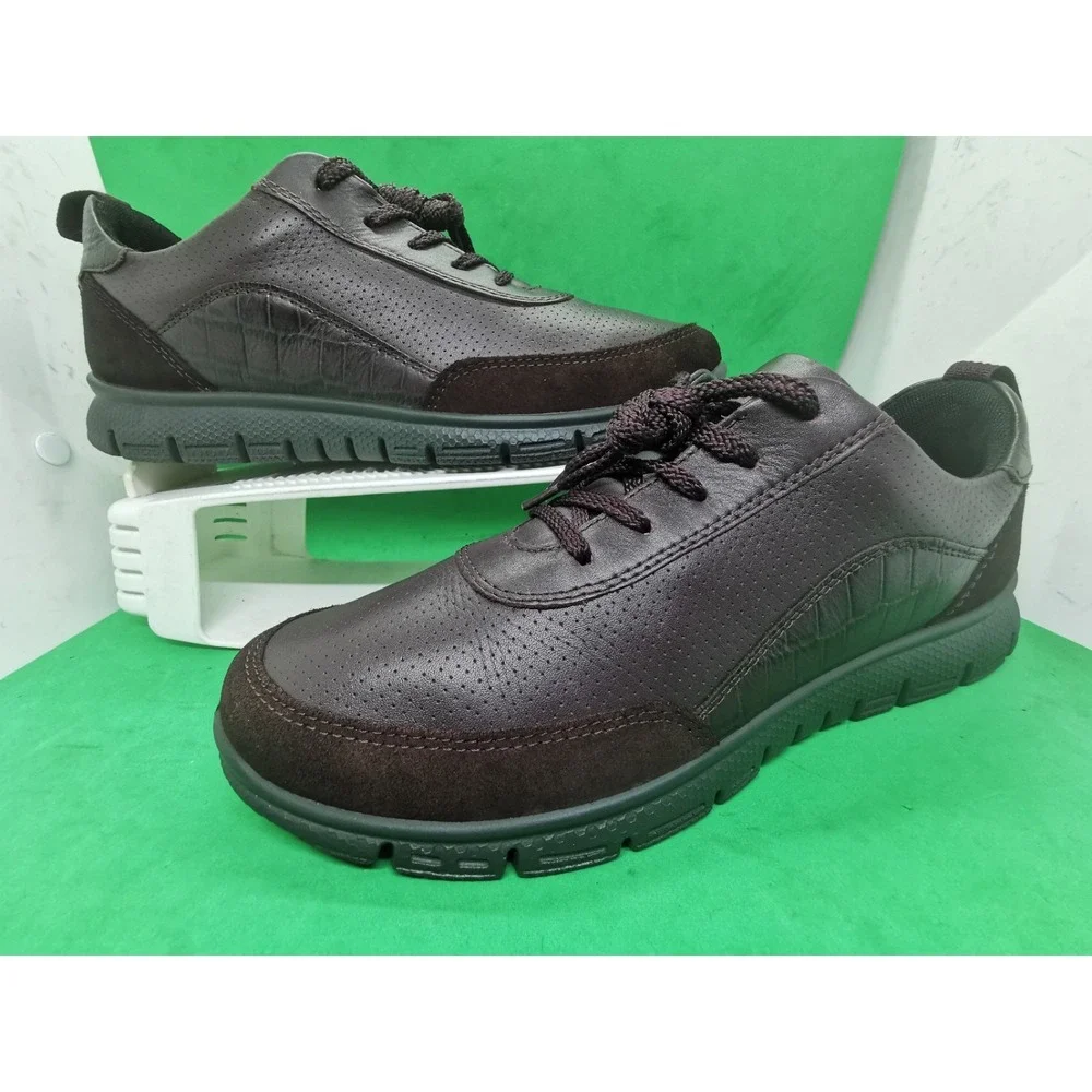 Hotter Womens Gravity II Sneaker Size 9.5  Leather Lace Up Comfy Shoe
